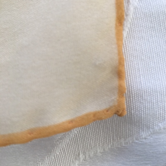 Olga Greco Square Scarf Beige Blue Floral Hand Rol - Picture 5 of 7